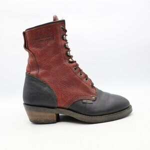 AdTec Packer Boot Men’s Size 8 M Black/Dark Cherry Western Soft Toe 1179